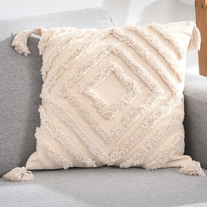 Open image in slideshow, Decorative Cushion Cover Beige Sofa Pillow Case Cover Handmade
