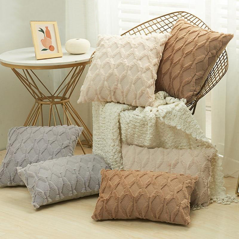 Decorative Cushion Cover Pillow Case Sofa Plush Pillowcase